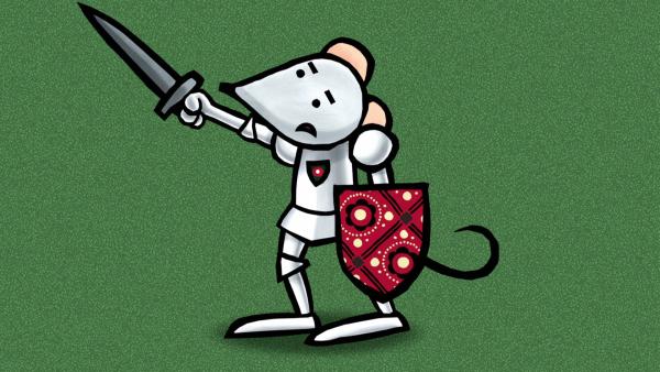 Sir Mouse ist eine unerschrockene Ritterin.